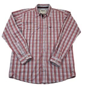 Drover Cowboy Threads Mens Button Up Shirt Size Medium Plaid